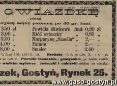 1211.Reklama z Oredownika Urzedowego Powiatu Gostynskiego (1925 r.)