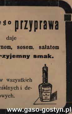 1212.Reklama z Oredownika Urzedowego Powiatu Gostynskiego (1925 r.)