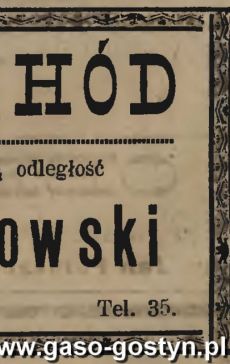 1214.Reklama z Oredownika Urzedowego Powiatu Gostynskiego (1925 r.)