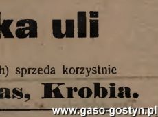 1217.Reklama z Oredownika Urzedowego Powiatu Gostynskiego (1925 r.)