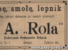 1218.Reklama z Oredownika Urzedowego Powiatu Gostynskiego (1925 r.)