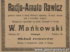 1220.Reklama z Oredownika Urzedowego Powiatu Gostynskiego (1925 r.)