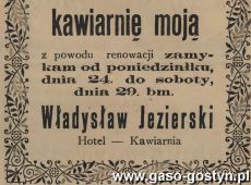 1222.Reklama z Oredownika Urzedowego Powiatu Gostynskiego (1925 r.)