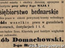 1224.Reklama z Oredownika Urzedowego Powiatu Gostynskiego (1925 r.)