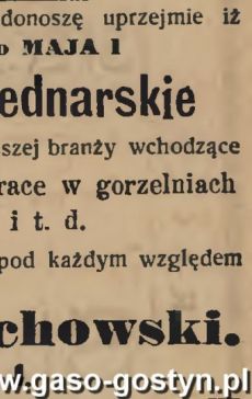 1224.Reklama z Oredownika Urzedowego Powiatu Gostynskiego (1925 r.)