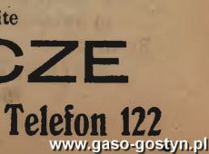 1225.Reklama z Oredownika Urzedowego Powiatu Gostynskiego (1925 r.)