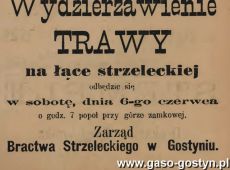 1226.Reklama z Oredownika Urzedowego Powiatu Gostynskiego (1925 r.)