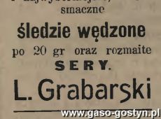 1229.Reklama z Oredownika Urzedowego Powiatu Gostynskiego (1925 r.)