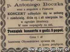 1238.Reklama z Oredownika Urzedowego Powiatu Gostynskiego (1925 r.)