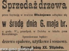 1239.Reklama z Oredownika Urzedowego Powiatu Gostynskiego (1925 r.)