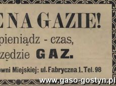 1240.Reklama z Oredownika Urzedowego Powiatu Gostynskiego (1925 r.)