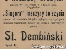 1241.Reklama z Oredownika Urzedowego Powiatu Gostynskiego (1925 r.)