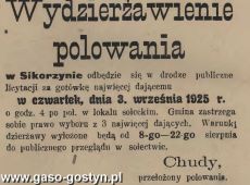 1243.Reklama z Oredownika Urzedowego Powiatu Gostynskiego (1925 r.)