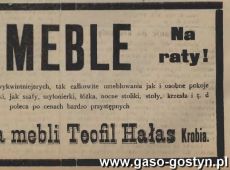 1244.Reklama z Oredownika Urzedowego Powiatu Gostynskiego (1925 r.)