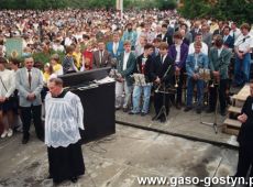 1244.Uroczystosci podczas wizyty Prymasa Polski kardynala Jozefa Glempa na Swietej Gorze