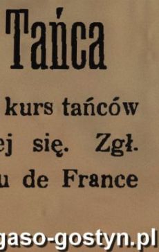 1248.Ogloszenie z Oredownika Urzedowego Powiatu Gostynskiego (1925 r.)