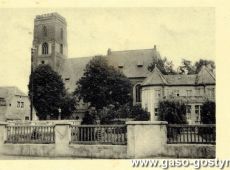 1249.Kosciol farny w Gostyniu - pocztowka wydana w okresie okupacji przez firme Hansa Kanngiessera, ktora miescila sie w Litzmanstadt (Lodz) przy Adolf Hitler Strasse 5