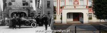 125. Przed gostynskim ratuszem 22.05.1929 r. (wizyta prezydenta Moscickiego) i w pazdzirniku 2014 r.