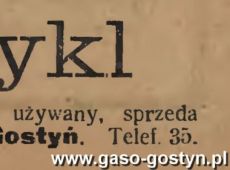 1250.Ogloszenie z Oredownika Urzedowego Powiatu Gostynskiego (1925 r.)