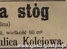 1256.Ogloszenie z Oredownika Urzedowego Powiatu Gostynskiego (1925 r.)