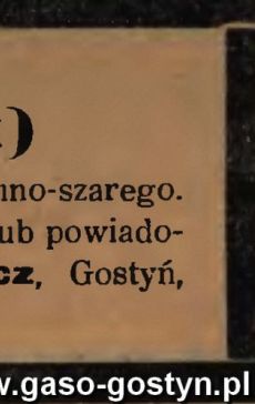 1259.Ogloszenie z Oredownika Urzedowego Powiatu Gostynskiego (1925 r.)