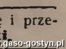 1260.Ogloszenie z Oredownika Urzedowego Powiatu Gostynskiego (1925 r.)