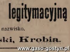 1264.Ogloszenie z Oredownika Urzedowego Powiatu Gostynskiego (1925 r.)