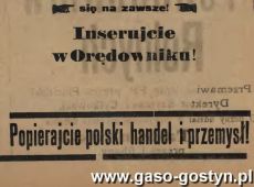 1270.Ogloszenie z Oredownika Urzedowego Powiatu Gostynskiego (1925 r.)