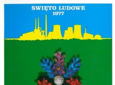 1289.Swieto Ludowe - 1977 r., plakat wydany w 1980 roku przez wydawnictwo Prasa z okazji Dni Prasy Ludowej