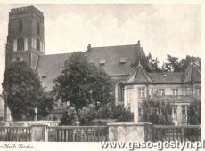 1294.Kosciol farny w Gostyniu - pocztowka z okresu II wojny swiatowej
