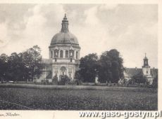 1295.Kosciol i klasztor ksiezy filipinow na Swietej Gorze w Gostyniu - pocztowka z okresu II wojny swiatowej
