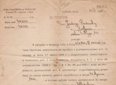 1308.Zawiadomienie z Izby Skarbowej w Poznaniu o przyznaniu zaopatrzenia inwalidzkiego i prawa do renty (30 stycznia 1934 r.)