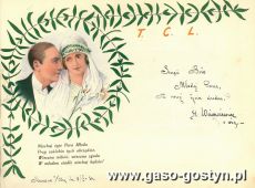 131. Telegram slubny - Gostyn 1931r.