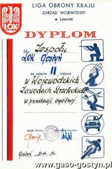 1316.Dyplom (Gostyn, 1991 r.)