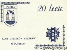 1321. Zaproszenie na 20-lecie Klubu Oficerow Rezerwy LOK w Poniecu (20 grudnia 1988 r.)