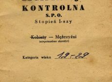 1328.Legitymacja kontrolna odznaki Sprawny do Pracy i Obrony (1951 r.)