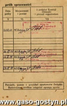 1331.Legitymacja kontrolna odznaki Sprawny do Pracy i Obrony (1951 r.)