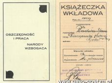 1344.Ksiazeczka wkladowa - Bank Pozyczkowy Spoldzielczy w Gostyniu (1937 r.)
