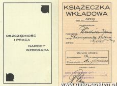 1344.Ksiazeczka wkladowa - Bank Pozyczkowy Spoldzielczy w Gostyniu (1937 r.)