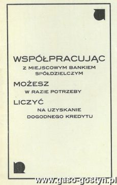 1348.Ksiazeczka wkladowa - Bank Pozyczkowy Spoldzielczy w Gostyniu (1937 r.)