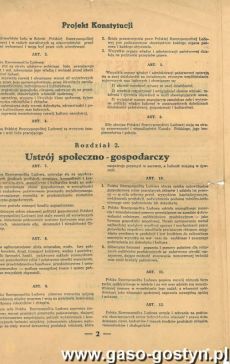 1354.Projekt Konstytucji Polskiej Rzeczypospolitej Ludowej (1952 r.)
