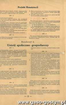 1354.Projekt Konstytucji Polskiej Rzeczypospolitej Ludowej (1952 r.)