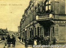 1356.Ulica Leszczynska w Gostyniu (w okresie zaboru Lissaerstrasse biegla od Rynku do ulicy Kolejowej) - poczatek XX wieku