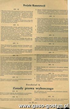 1359.Projekt Konstytucji Polskiej Rzeczypospolitej Ludowej (1952 r.)