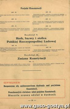 1360.Projekt Konstytucji Polskiej Rzeczypospolitej Ludowej (1952 r.)