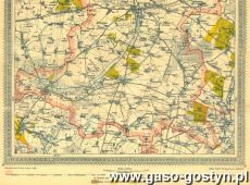 1383.Powiat gostynski - mapa z 1909 roku