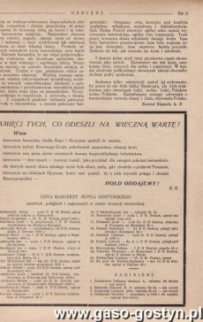 1406.âHarcerzâ â jednodniowka wydana 16 wrzesnia 1945 roku z okazji koncentracji hufca gostynskiego