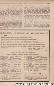 1406.„Harcerz” – jednodniowka wydana 16 wrzesnia 1945 roku z okazji koncentracji hufca gostynskiego