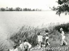 1409.Wycieczka przedszkolakow z Przedszkola nr 2 w Gostyniu nad jezioro do Pinki (1979r.)