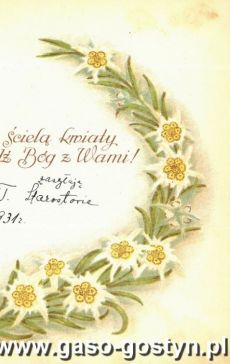 1458. Telegram slubny (Gostyn, 1931 r.)